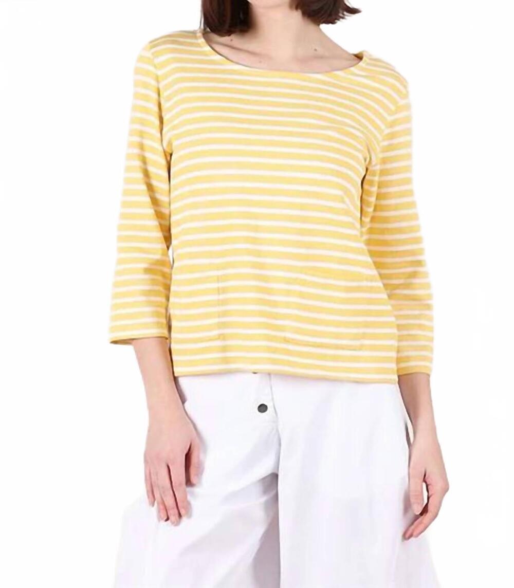 NEW BIBICO classic sailor tee in lemon stripe